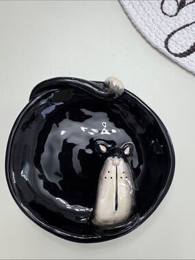 Vintage Russ Berrie “ Alley Katz” ceramic trinket dish
